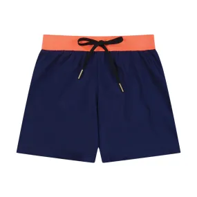 Aqua Blu Pre-Teens Lycra Swim Shorts AB2466BB - Building Blocks Navy