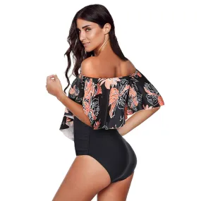 2021 New!!! Woman Sexy Off Shoulder  One-piece Swimsuit Sizes S - 2XL