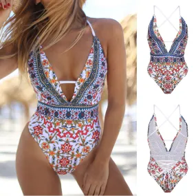 2021 Women's Halter One Piece Swimsuit Sizes S - XL