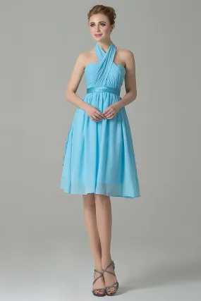 A-Line Knee Length Chiffon Bridesmaid Dress COZM14050