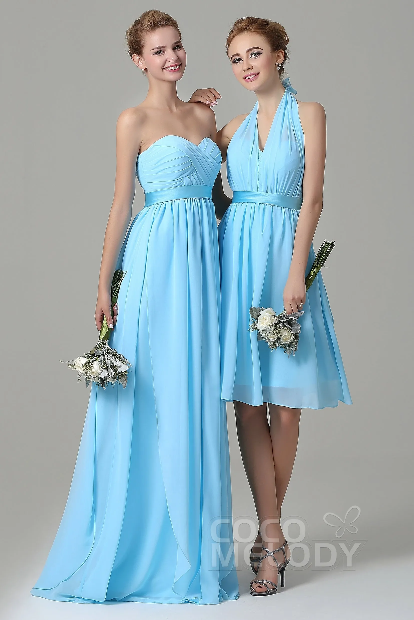 A-Line Knee Length Chiffon Bridesmaid Dress COZM14050