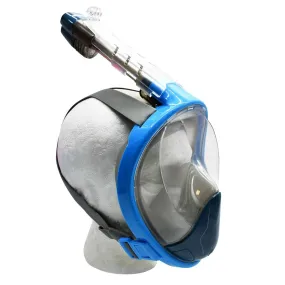 Adult Full Face Snorkelling Mask - Blue/Grey