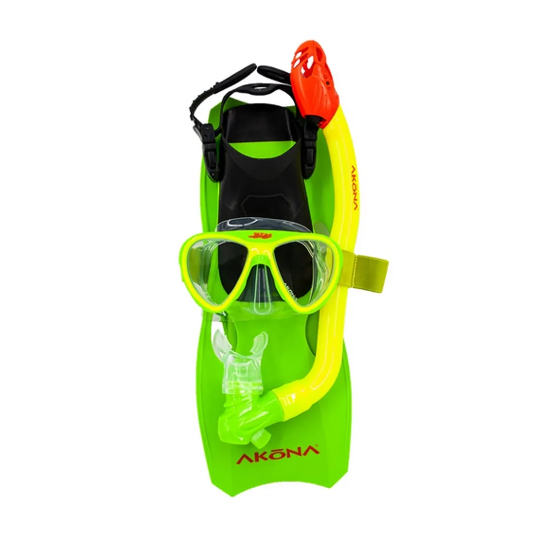 Akona Kids Youth Junior Mask, Snorkel, Fin Set Diving Kit