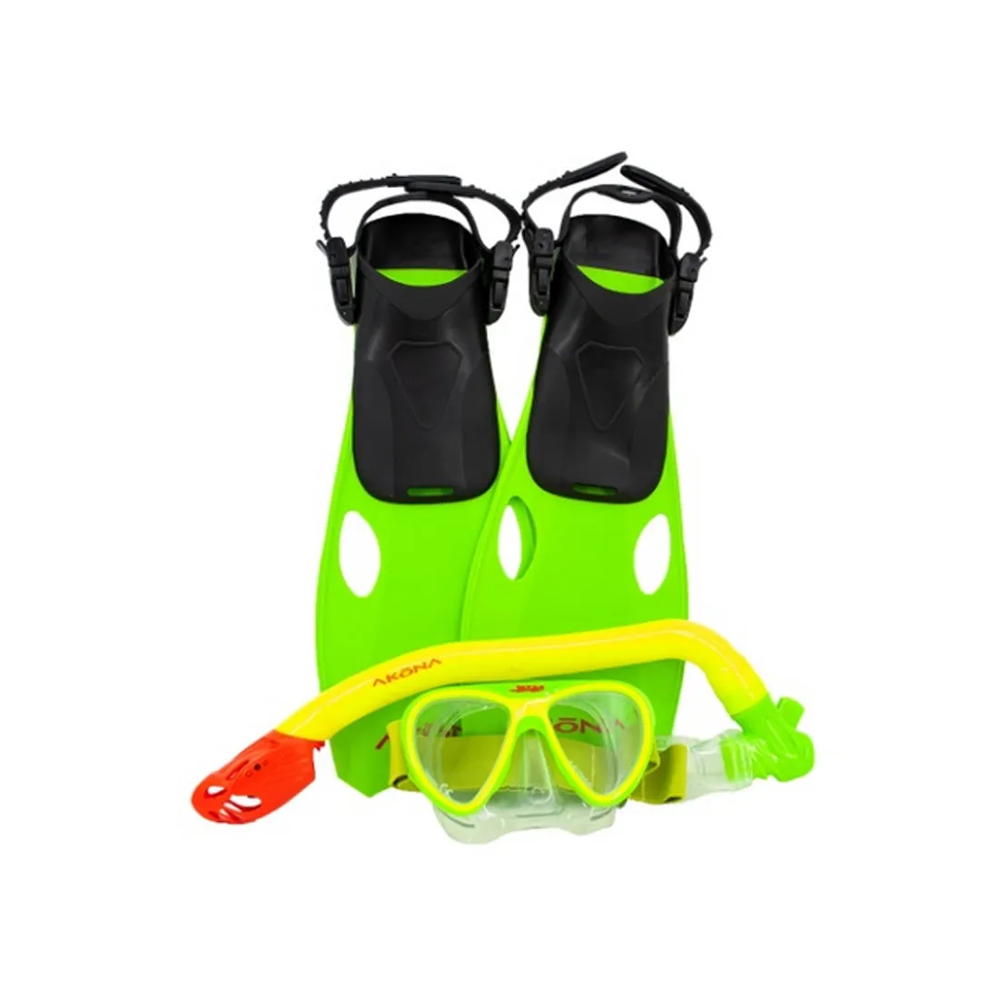 Akona Kids Youth Junior Mask, Snorkel, Fin Set Diving Kit