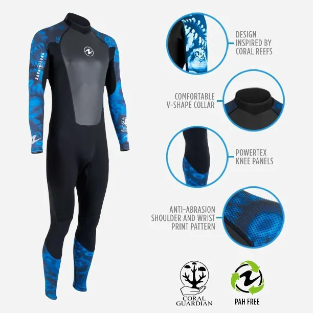 Aqua Lung 3mm Mens Hydroflex Scuba Diving Wetsuit