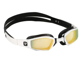 Aqua Sphere x Phelps Ninja Goggles Titanium Mirrored/White/Black - Gold Lens <br> 189510