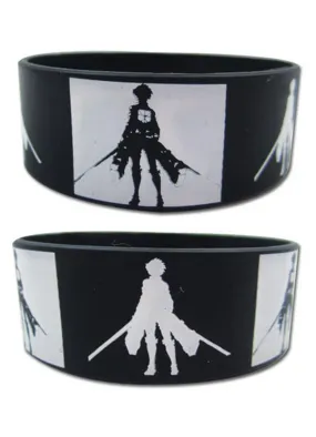 Attack on Titan - Eren Yeager Shlhouette PVC Wristband