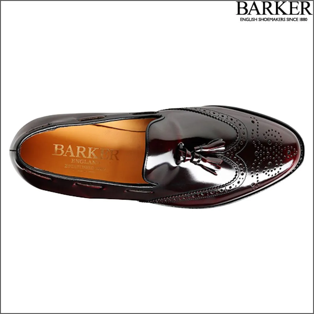 Barker Clive Burgundy Hi-Shine Loafer--