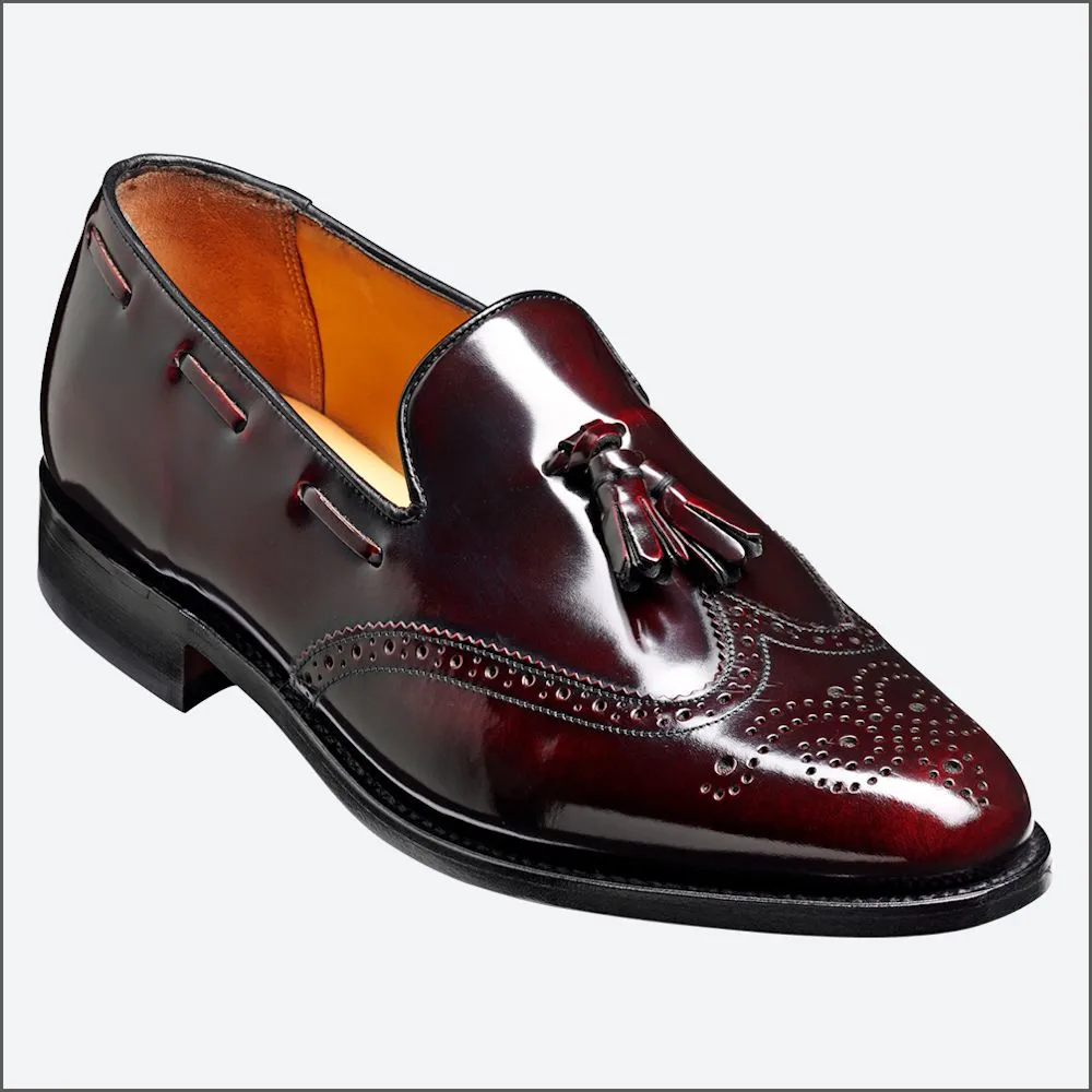 Barker Clive Burgundy Hi-Shine Loafer--