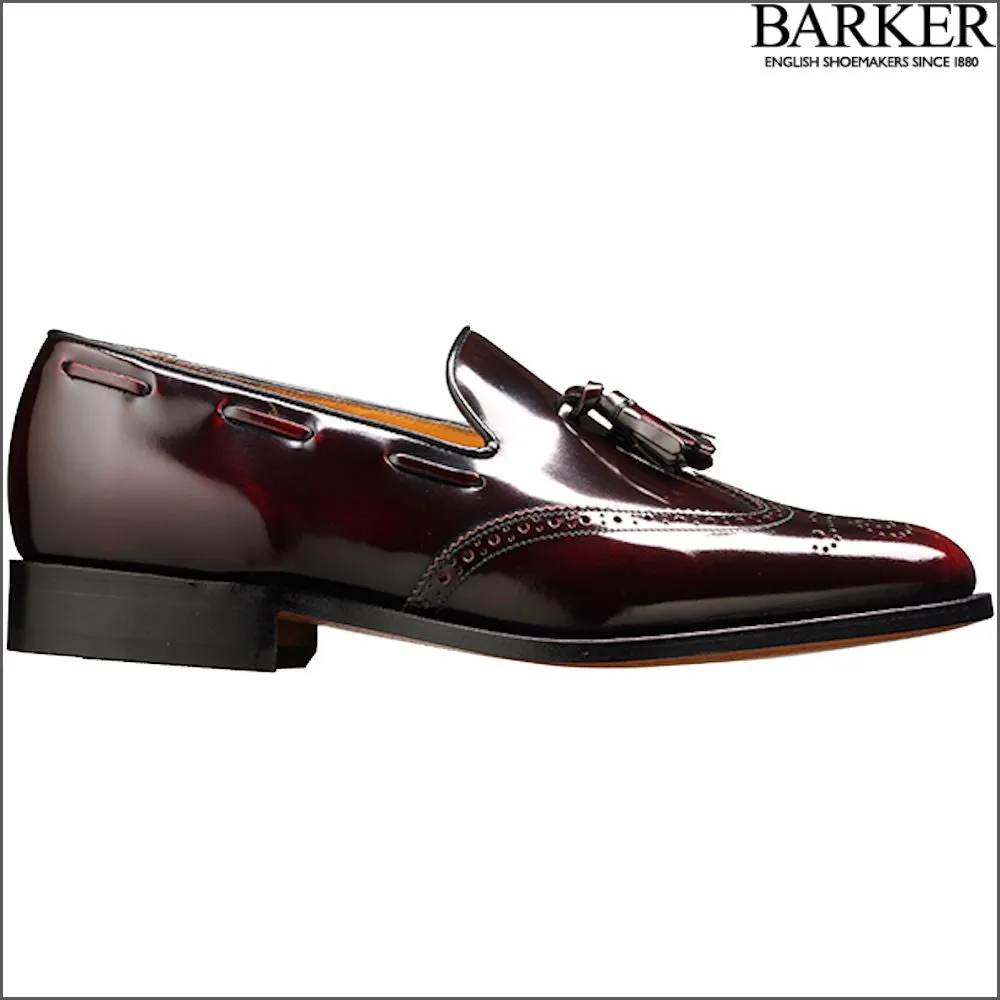 Barker Clive Burgundy Hi-Shine Loafer--