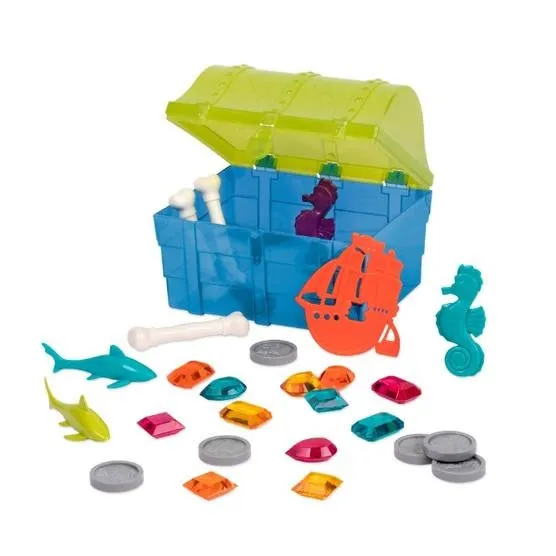 Battat Pirate Diving Set - Pool Toys In A Treasure Chest (28-Pcs) BT2588Z