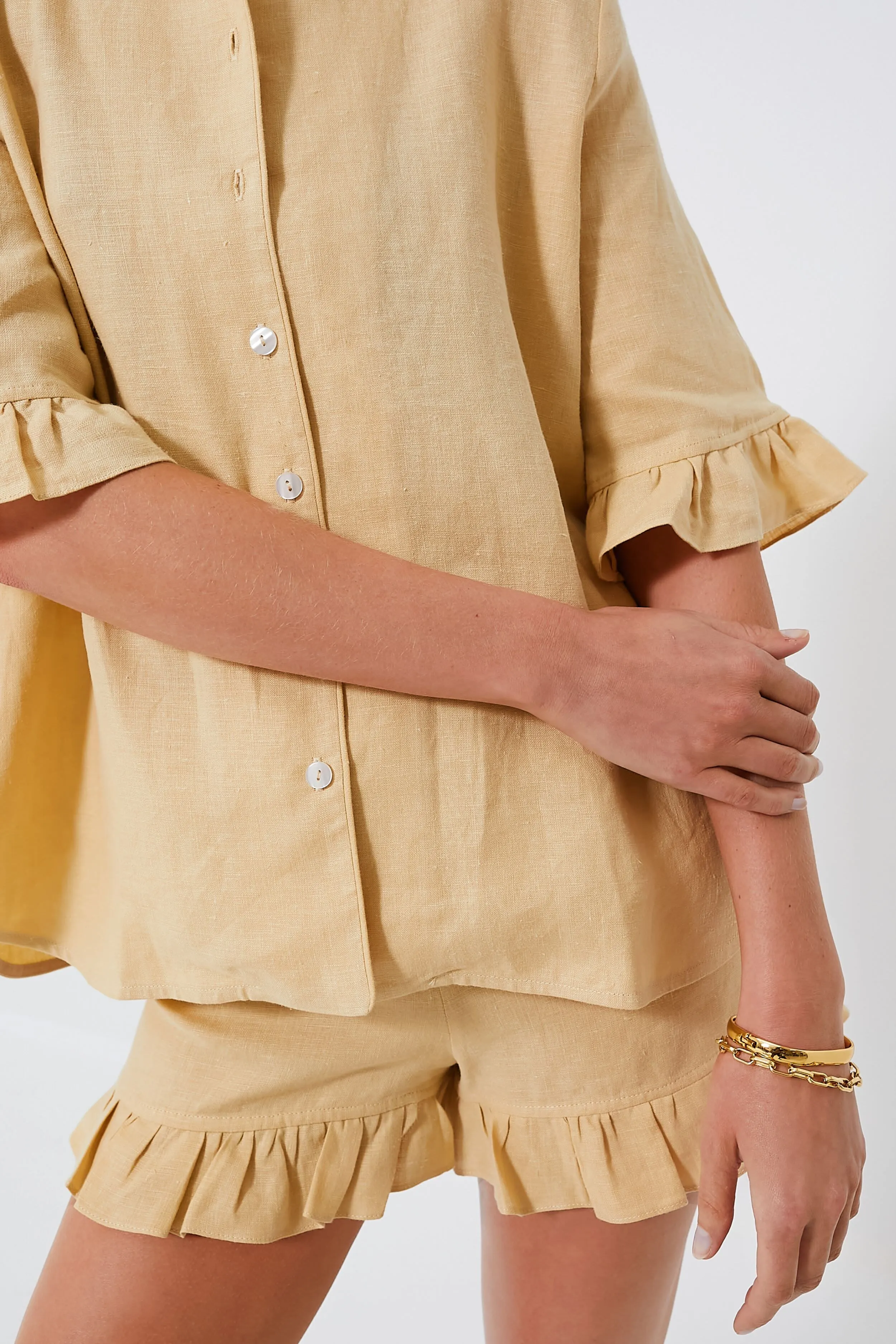 Beige Linen Lounge Suit