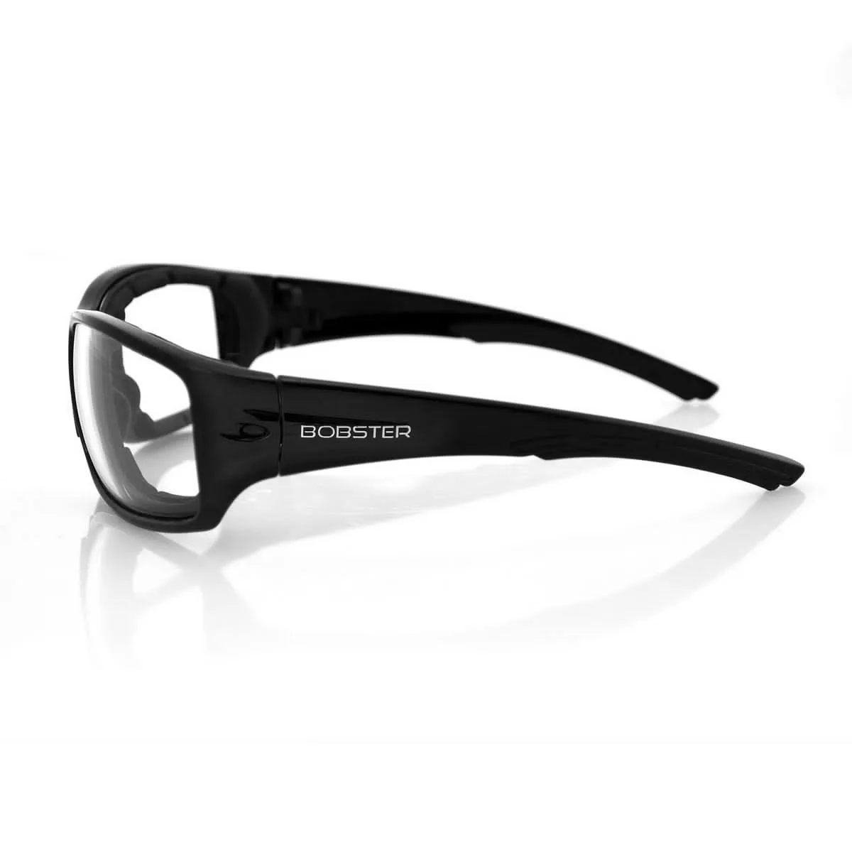 Bobster Rukus Anti-fog Sunglasses, M, Black Gloss Frame/Clear Photochromic Lens