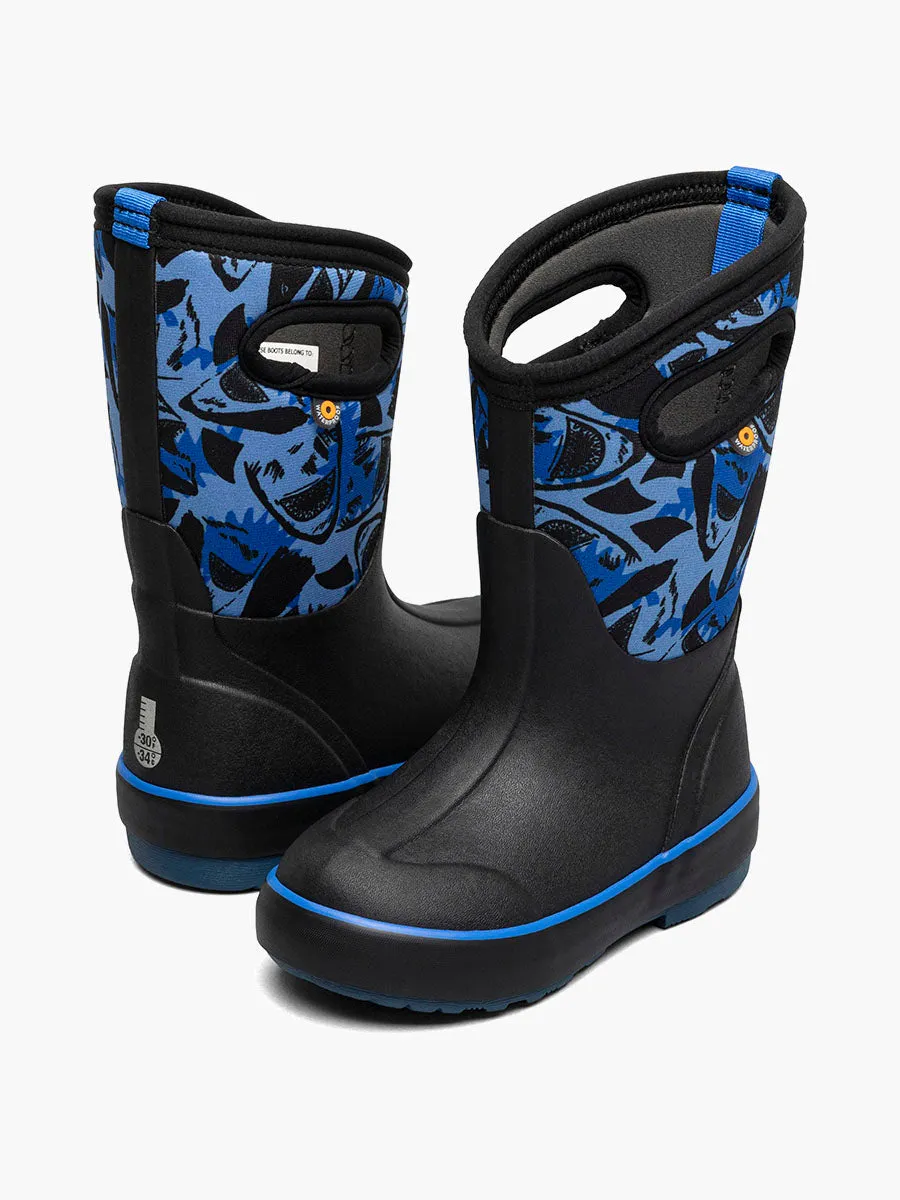 BOGS Black Multi Sharks Classic II Boots