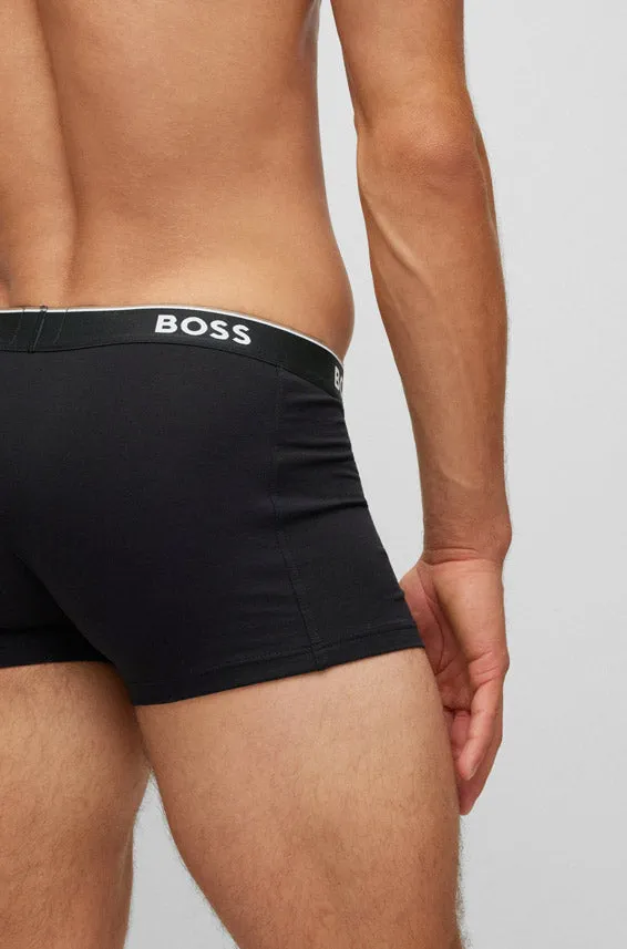 Boss 3 Pair Trunks Bold In Black White For Men