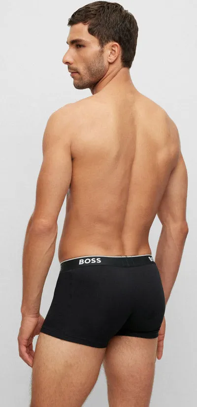 Boss 3 Pair Trunks Bold In Black White For Men