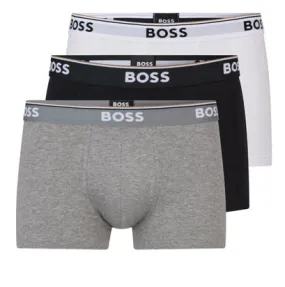 Boss 3 Pair Trunks Bold In Black White For Men