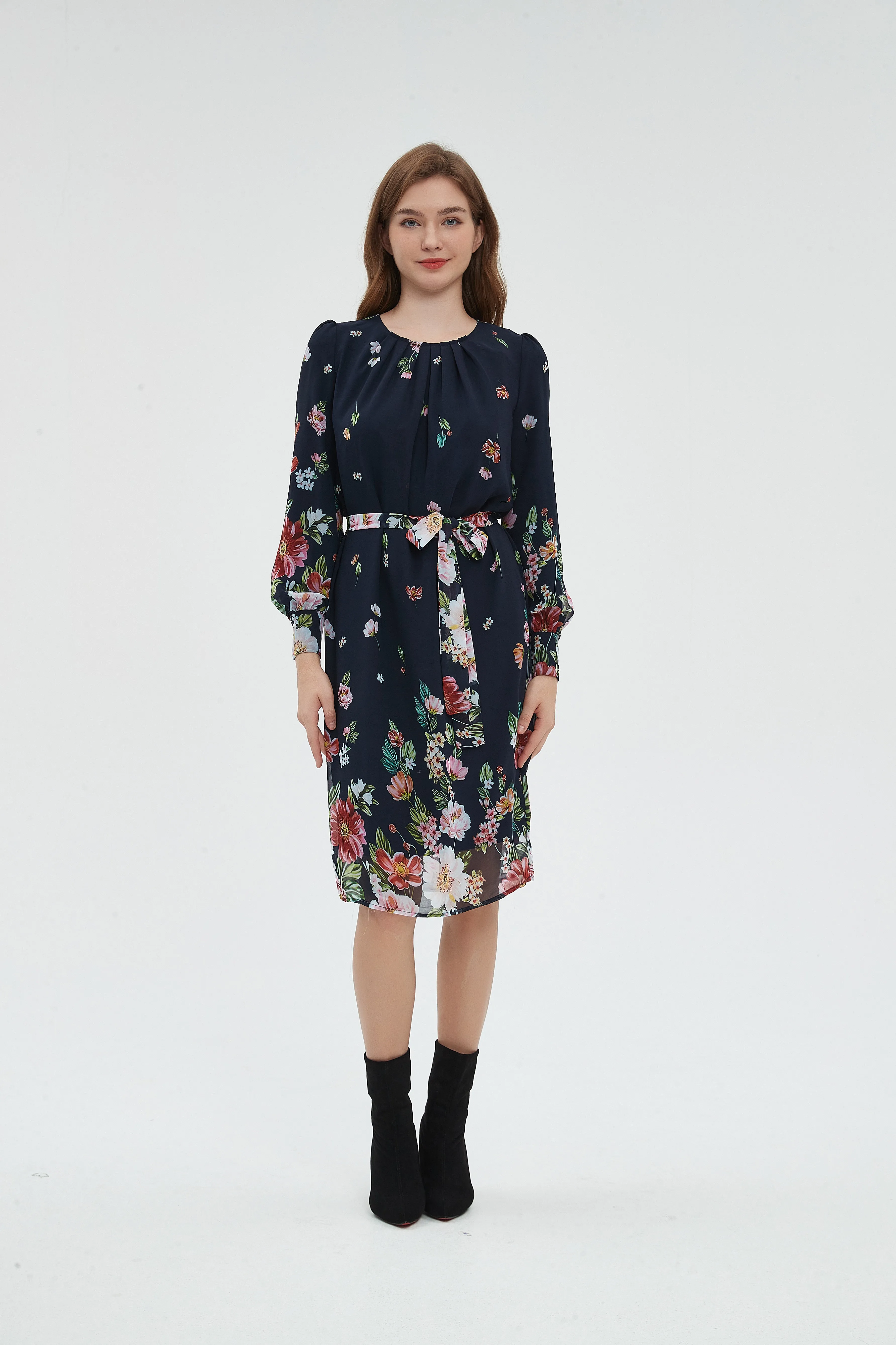 CHIFFON SHIFT DRESS - FLORAL  byMM