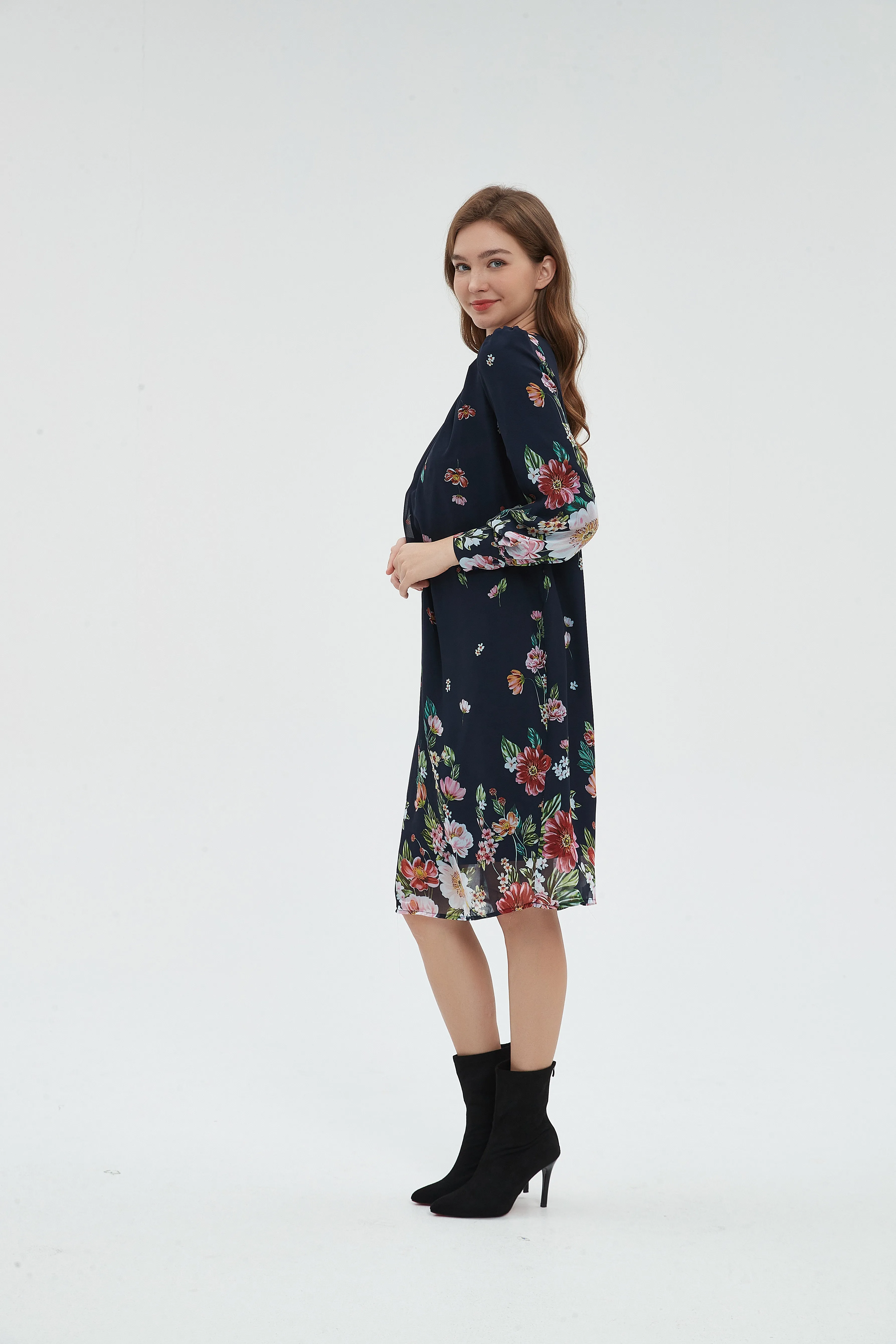 CHIFFON SHIFT DRESS - FLORAL  byMM