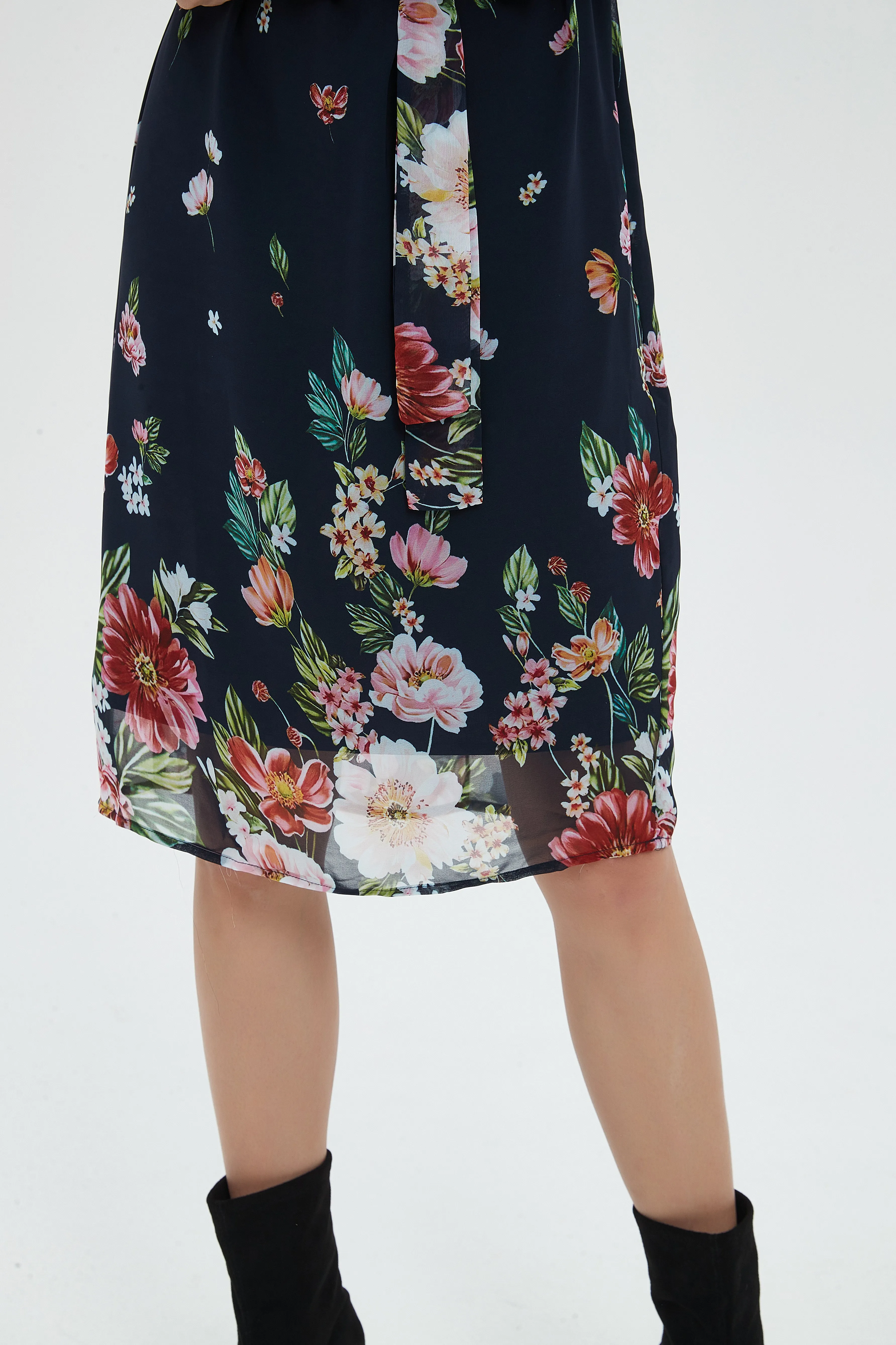 CHIFFON SHIFT DRESS - FLORAL  byMM