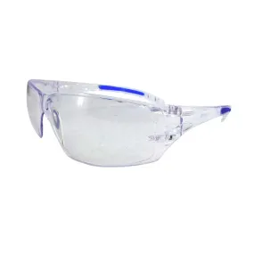 Cobalt Clear Frameless Safety Glasses With Clear Polycarbonate Anti-Scratch Lens