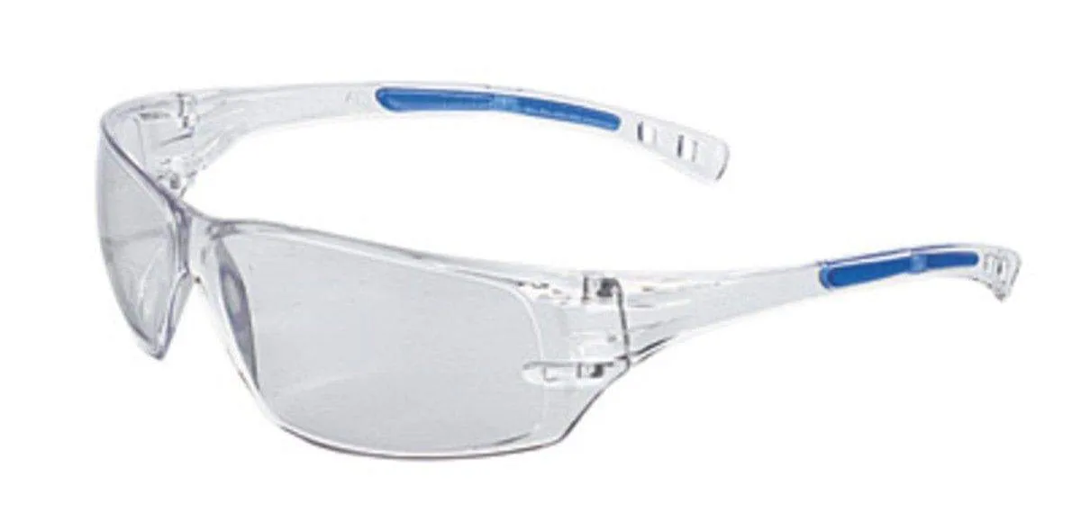 Cobalt Clear Frameless Safety Glasses With Clear Polycarbonate Anti-Scratch Lens