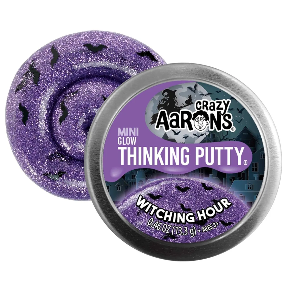 Crazy Aarons Witching Hour Mini 2 Inch Halloween Thinking Putty Tin