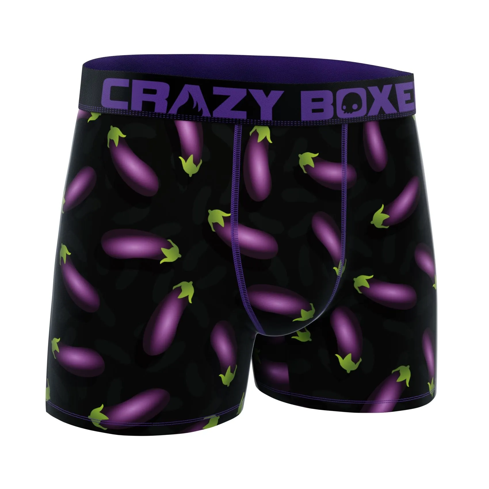 CRAZYBOXER Emoji Eggplant Men's Boxer Briefs