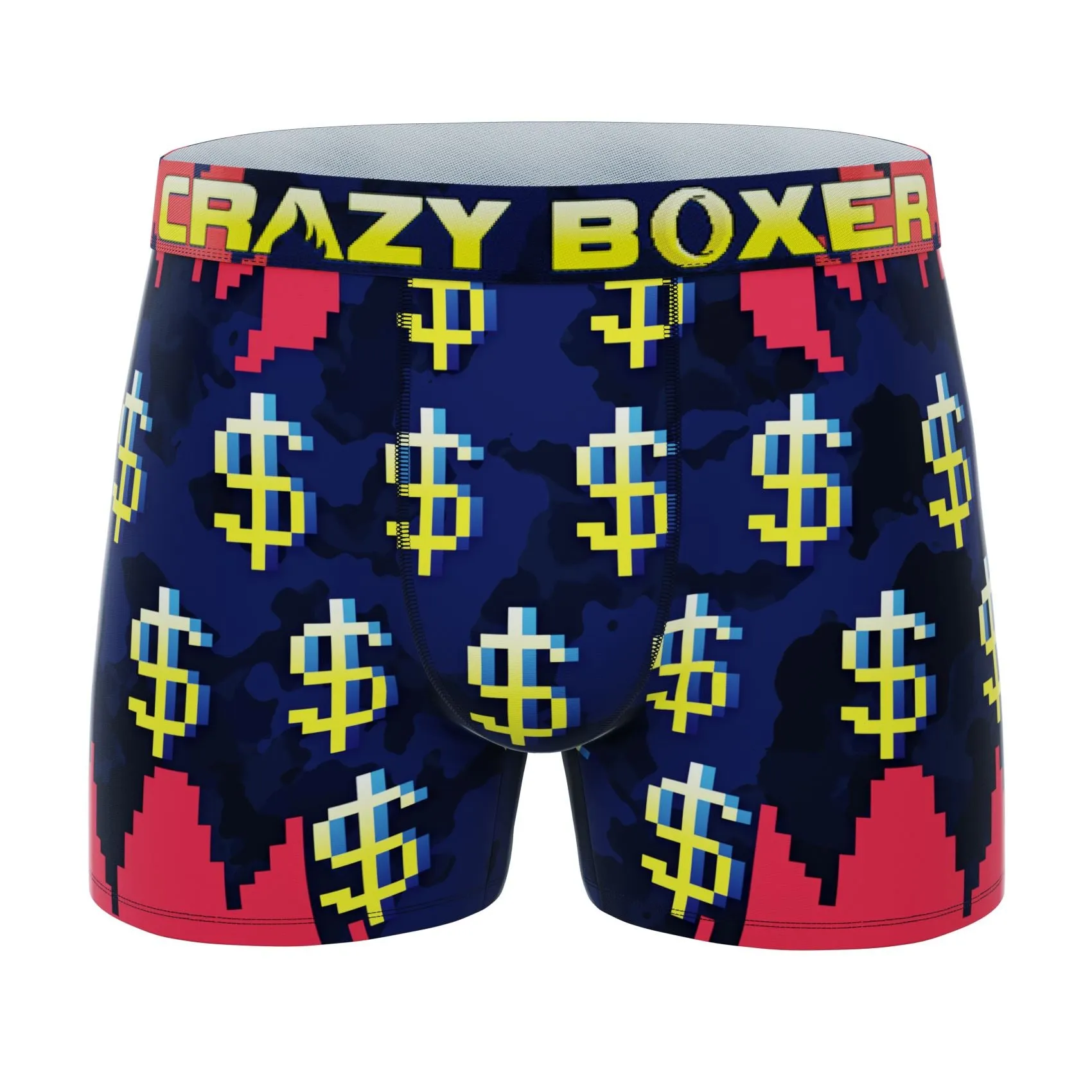 CRAZYBOXER Men's Football Dollars All Star Boxer Briefs (2 pack)