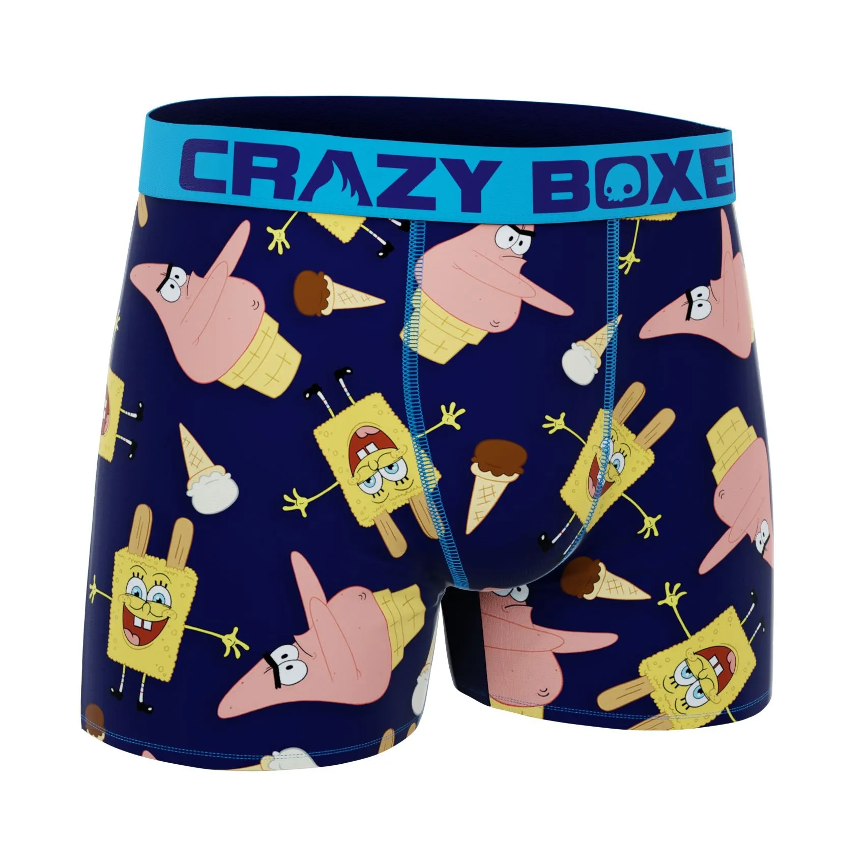 CRAZYBOXER Men's Spongebob Ice cream Boxer Briefs