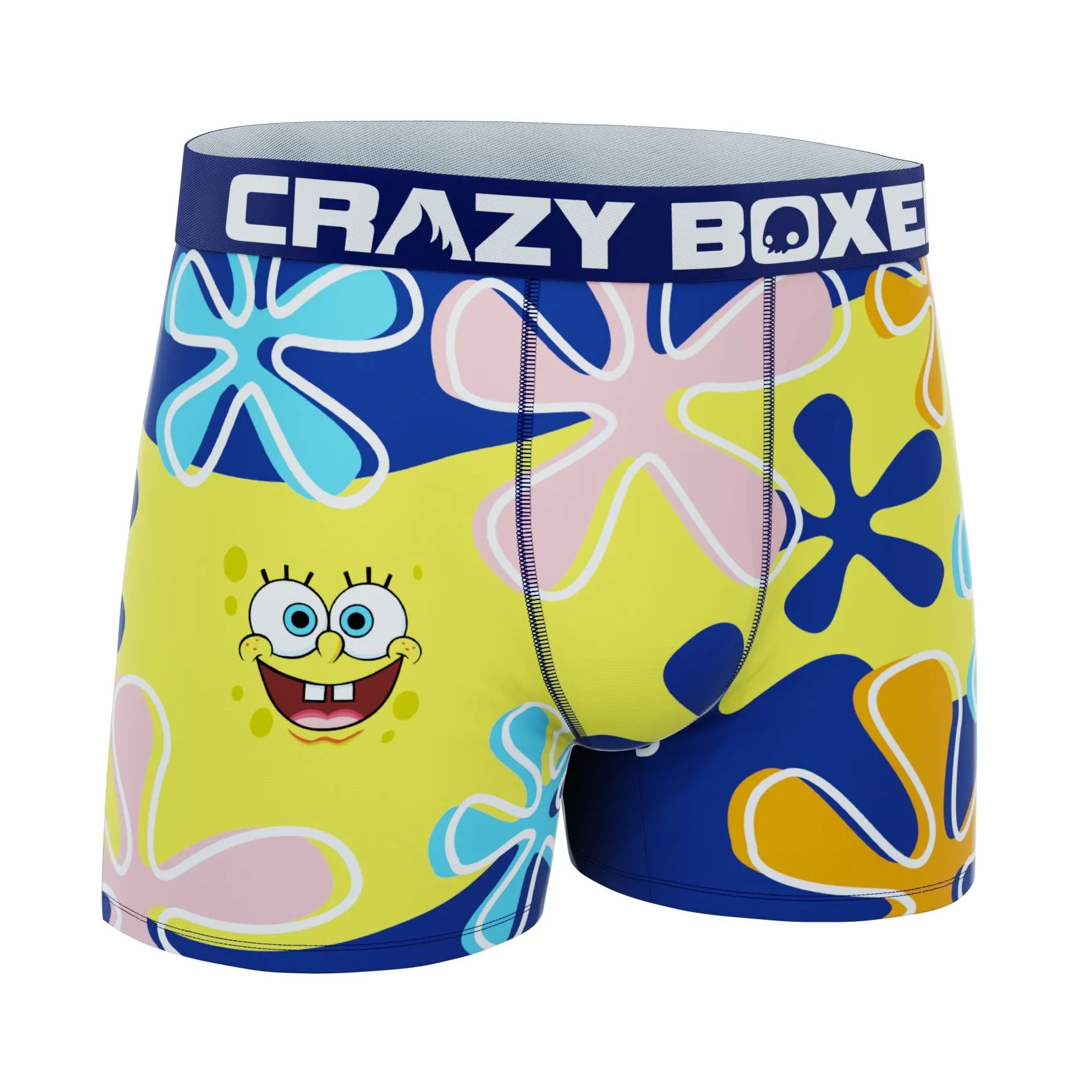 CRAZYBOXER SpongeBob Face Men's Boxer Briefs (Creative Packaging)