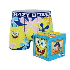 CRAZYBOXER SpongeBob Face Men's Boxer Briefs (Creative Packaging)