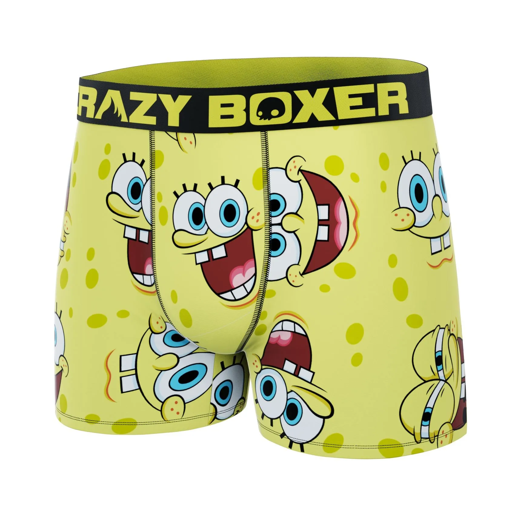 CRAZYBOXER SpongeBob Faces Men's Boxer Briefs (Creative Packaging)