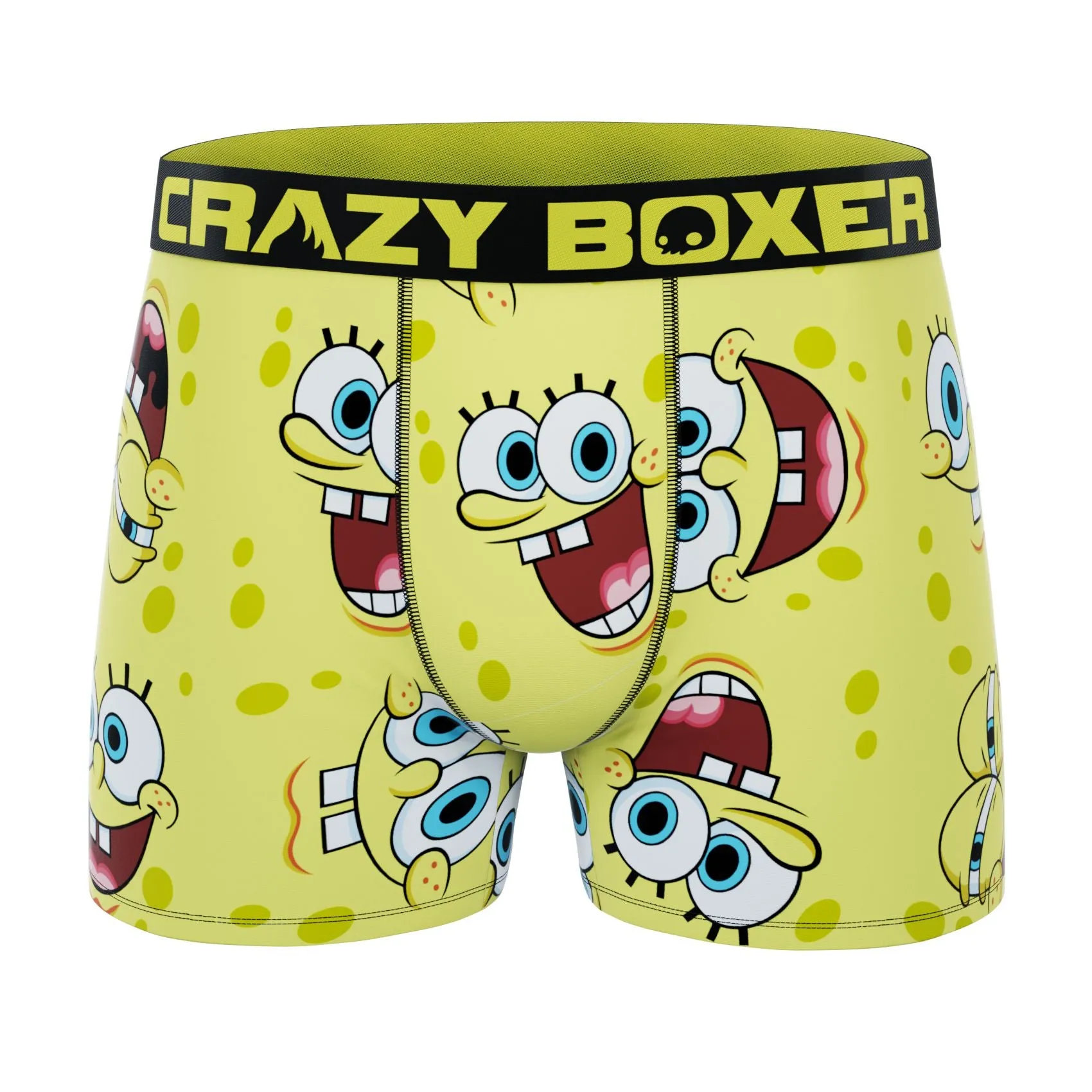 CRAZYBOXER SpongeBob Faces Men's Boxer Briefs (Creative Packaging)