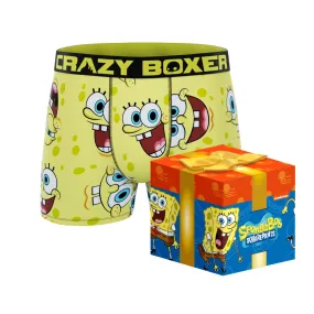 CRAZYBOXER SpongeBob Faces Men's Boxer Briefs (Creative Packaging)