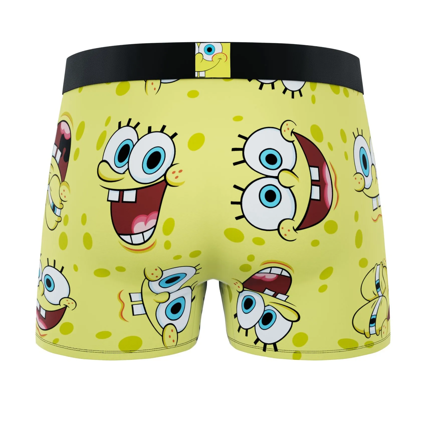 CRAZYBOXER SpongeBob Faces Men's Boxer Briefs (Creative Packaging)