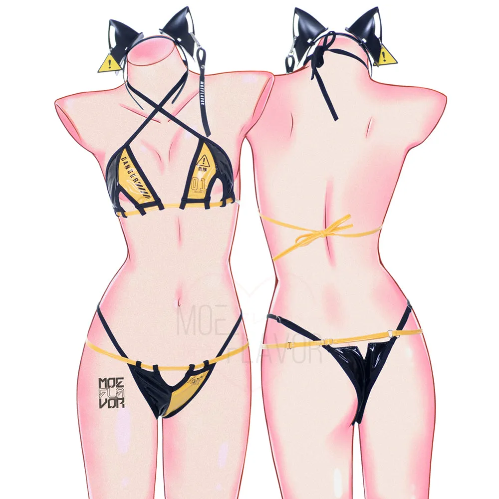 Danger Cyber Cat Bikini