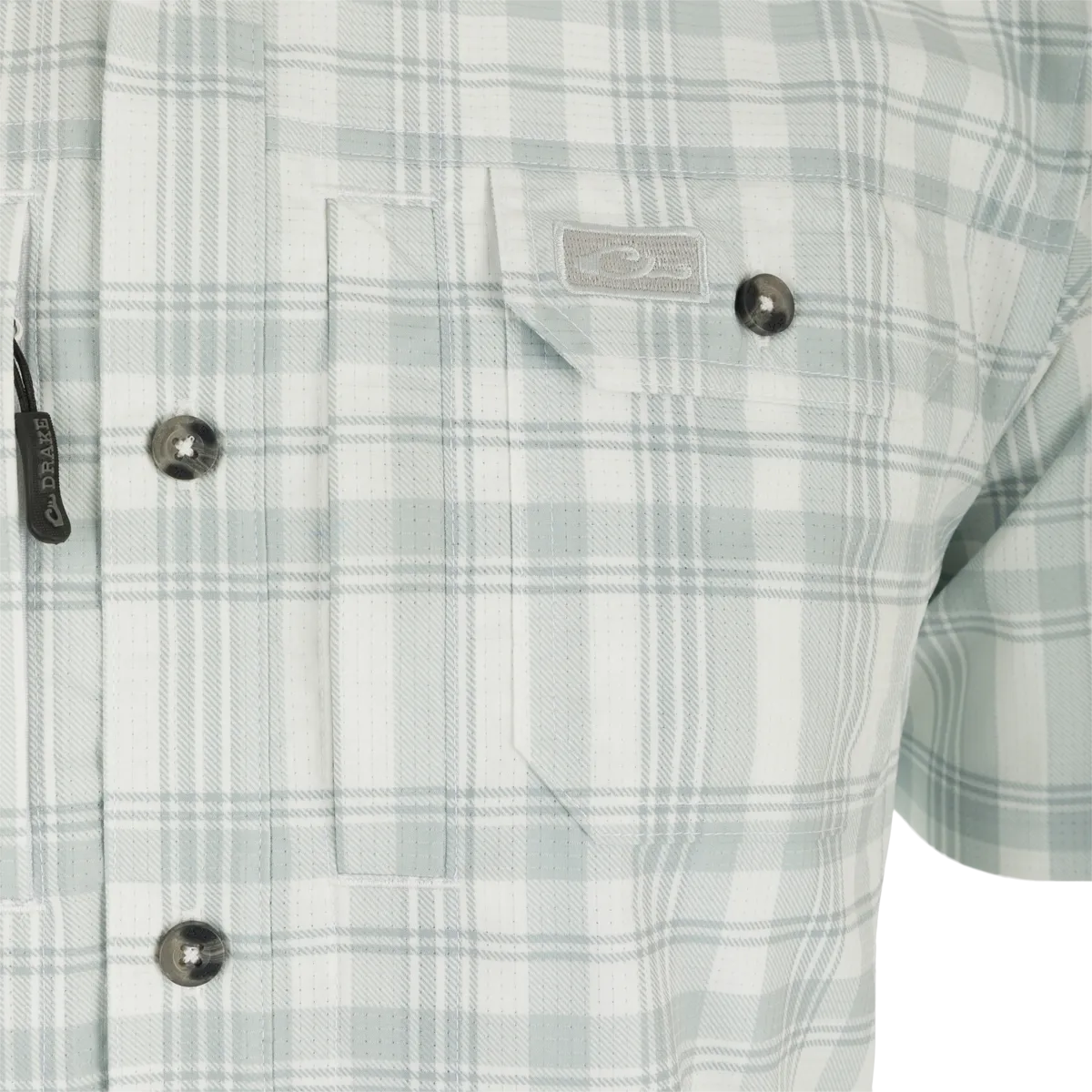 Frat Faded Plaid Button-Down Short Sleeve Shirt