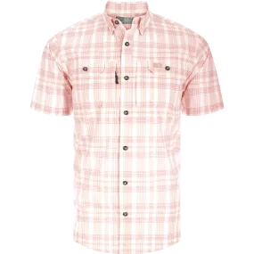 Frat Faded Plaid Button-Down Short Sleeve Shirt