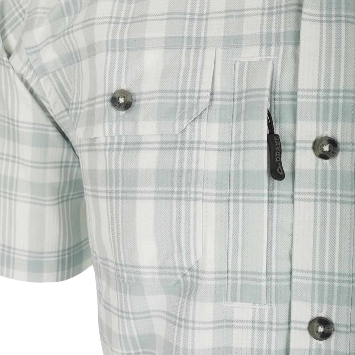 Frat Faded Plaid Button-Down Short Sleeve Shirt