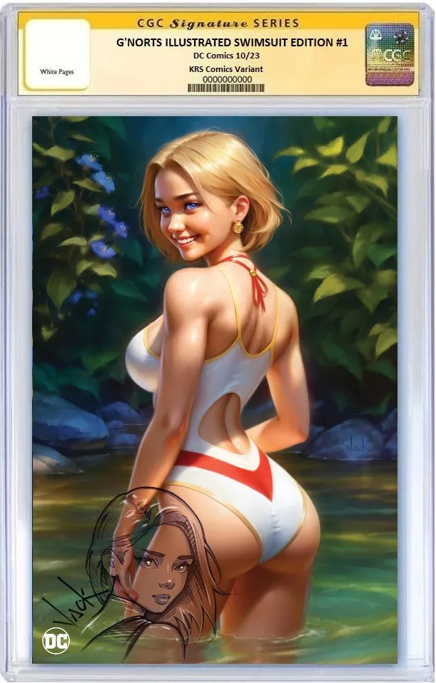 GNORT'S ILLUSTRATED 1 WILL JACK POWER GIRL SWIM SUIT VARIANTS