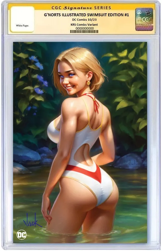 GNORT'S ILLUSTRATED 1 WILL JACK POWER GIRL SWIM SUIT VARIANTS