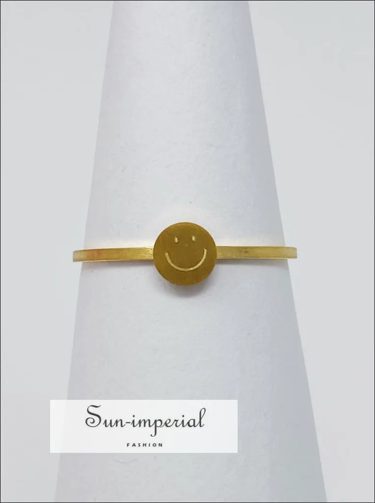 Gold Plated Tiny Disc Stackable Ring