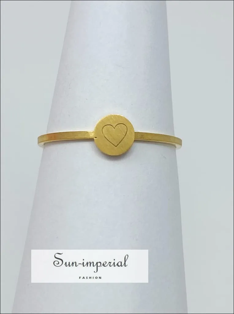 Gold Plated Tiny Disc Stackable Ring