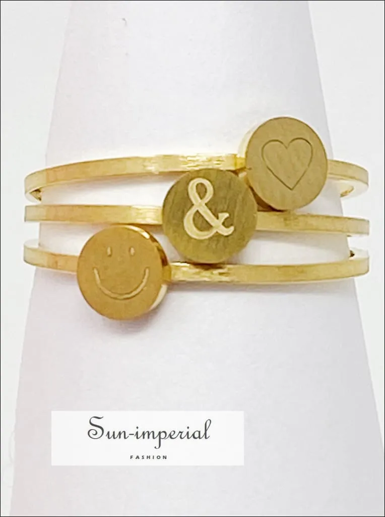 Gold Plated Tiny Disc Stackable Ring