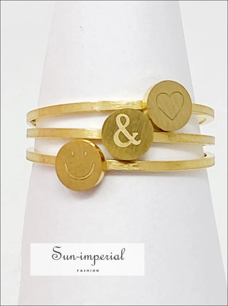 Gold Plated Tiny Disc Stackable Ring