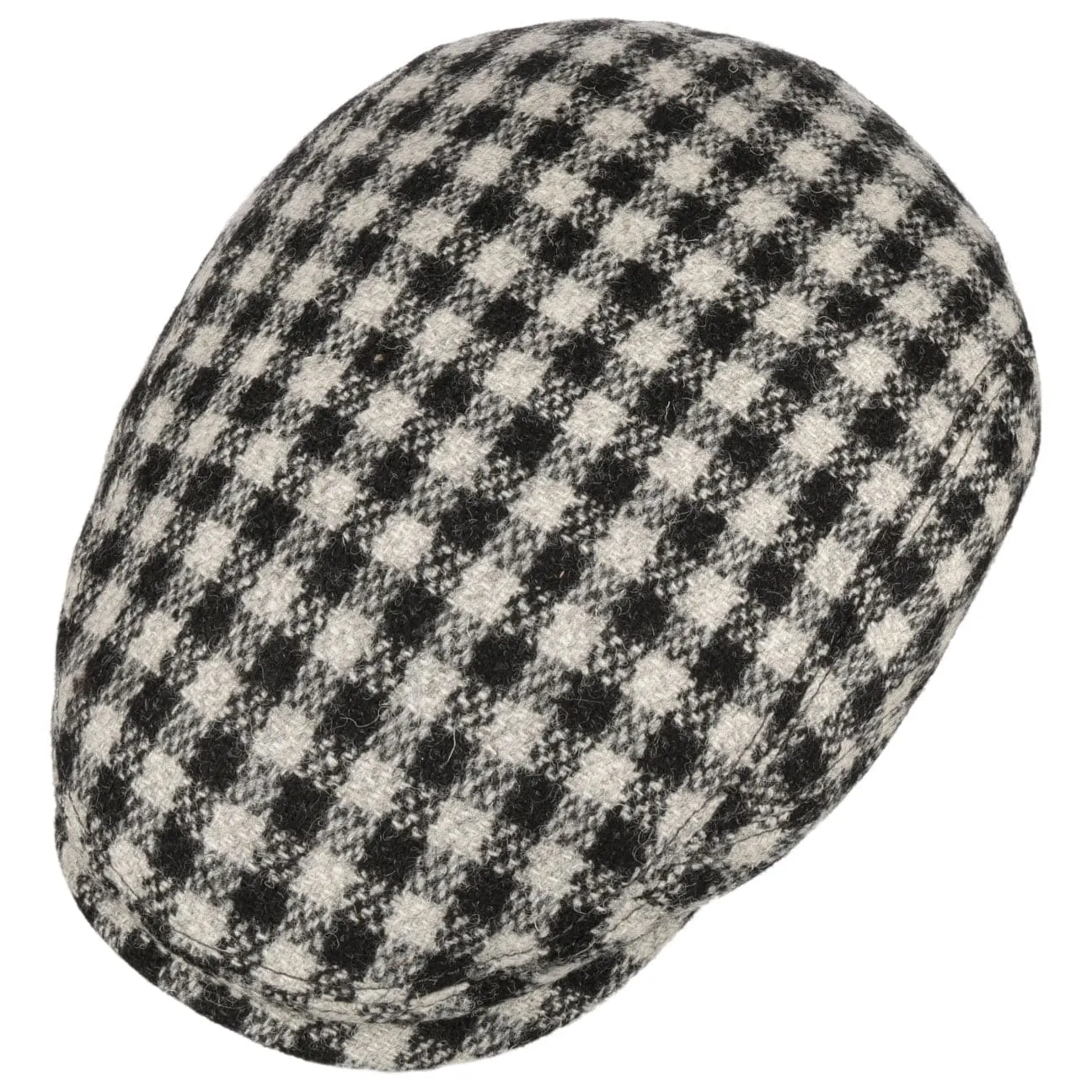 Harris Tweed Two-tone Check Flat Cap by Stetson