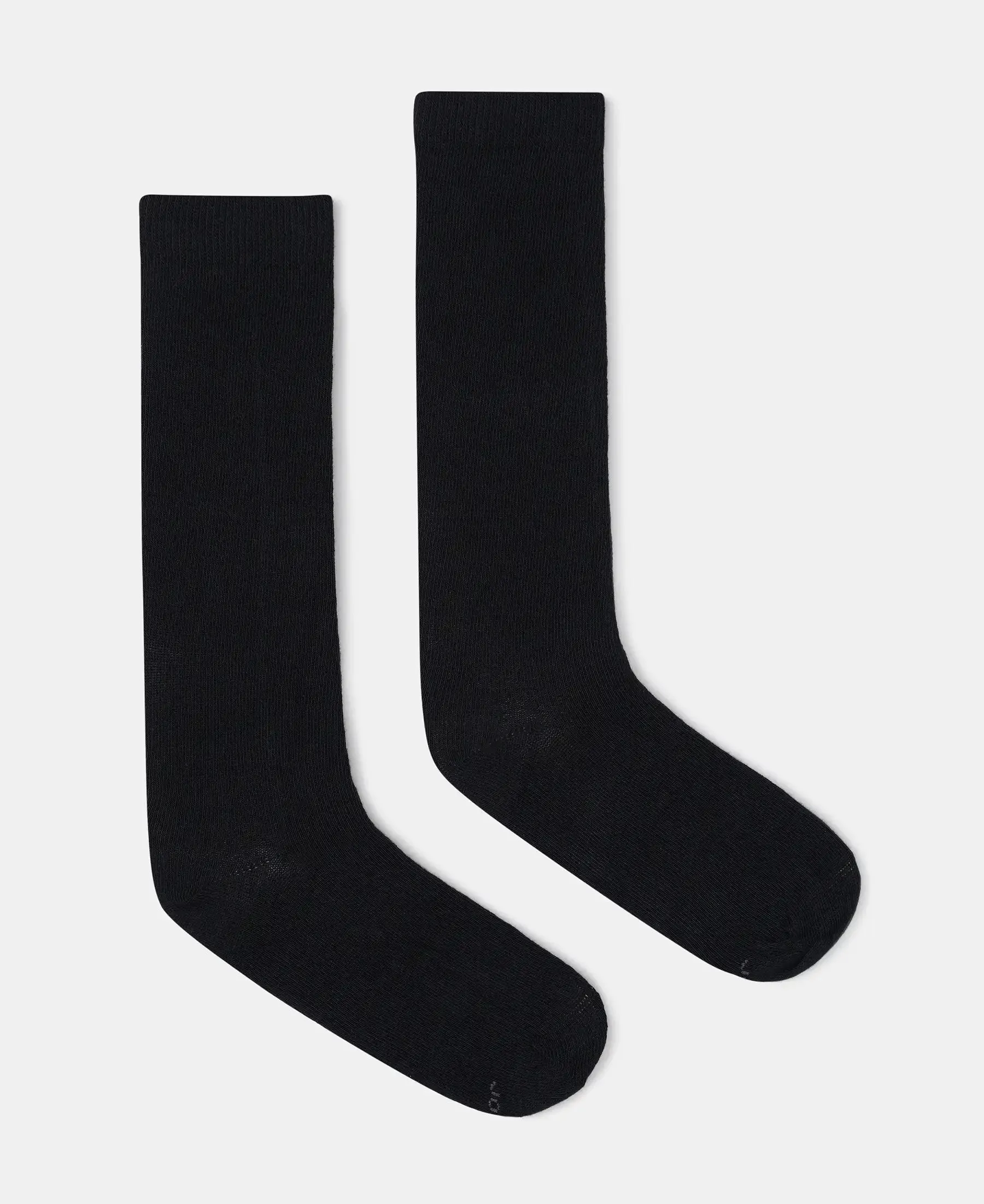 Kid's Compact Cotton Stretch Solid Knee Length Socks With StayFresh Treatment - Black