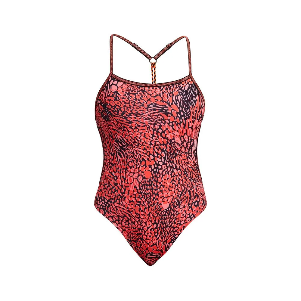 LADIES SPOT LOTS TWISTED ONE PIECE