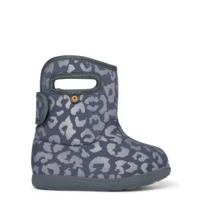 Little Girl Bogs Baby Bog II Metallic Leopard in Misty Grey